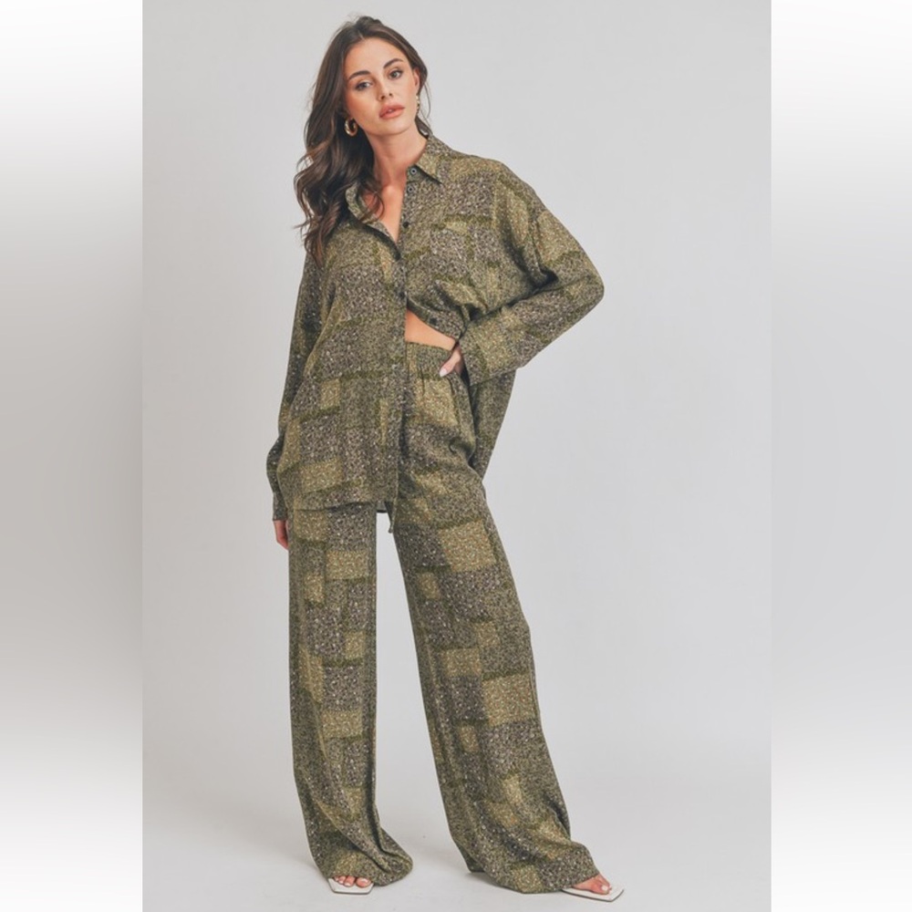 Chic Top and Wide Leg Pants Set